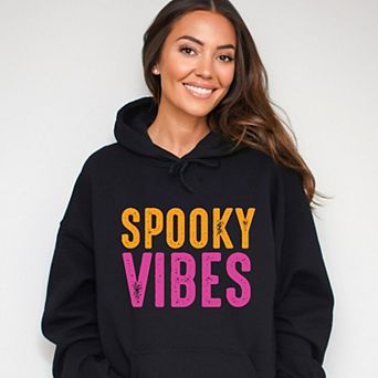Spooky Vibes Bright Distressed - Women's Graphic Hoodie