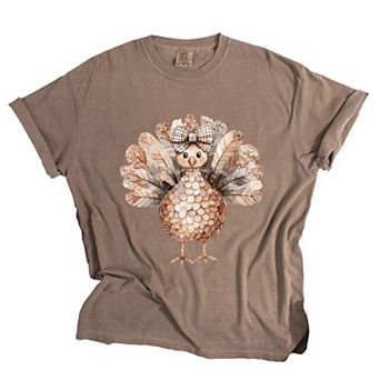 Sparkle Turkey - Women's Garment Dyed Graphic T-Shirt