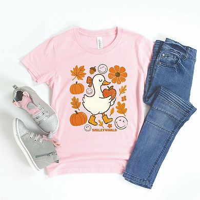 SmileyWorld Goose Autumn - Youth Short Sleeve Graphic T-Shirt