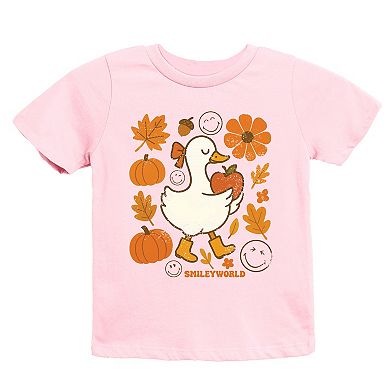 SmileyWorld Goose Autumn - Youth Short Sleeve Graphic T-Shirt