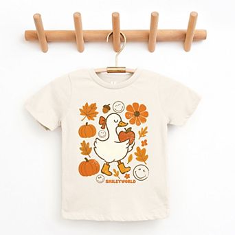 SmileyWorld Goose Autumn - Youth Short Sleeve Graphic T-Shirt