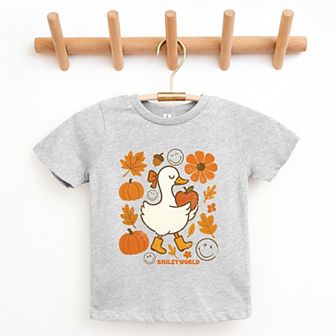 SmileyWorld Goose Autumn - Youth Short Sleeve Graphic T-Shirt