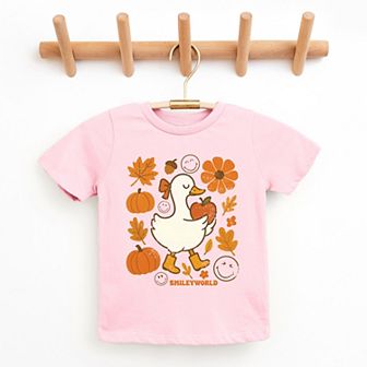 SmileyWorld Goose Autumn - Youth Short Sleeve Graphic T-Shirt