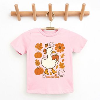 SmileyWorld Goose Autumn - Youth Short Sleeve Graphic T-Shirt