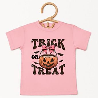 Coquette Trick Or Treat Bats - Toddler Short Sleeve Tee