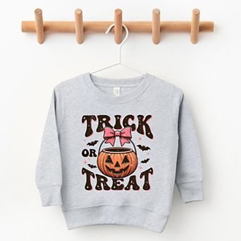 Coquette Trick Or Treat Bats - Toddler Sweatshirt