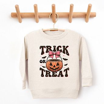 Coquette Trick Or Treat Bats - Toddler Sweatshirt