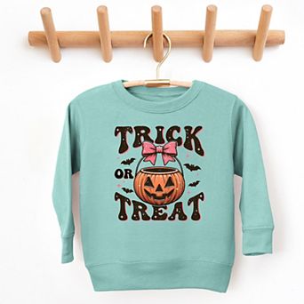 Coquette Trick Or Treat Bats - Toddler Sweatshirt