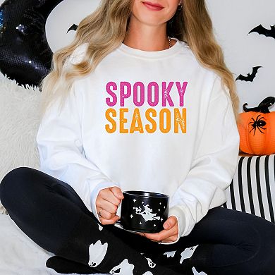 Spooky Season Bright Distressed - Women's Graphic Sweatshirt