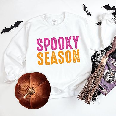 Spooky Season Bright Distressed - Women's Graphic Sweatshirt