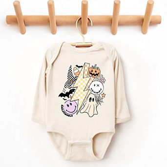 SmileyWorld Lightning Bolt Halloween - Long Sleeve Bodysuit