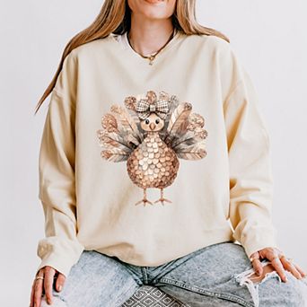 Sparkle Turkey - Women's Lightweight Garment Dyed Sweatshirt