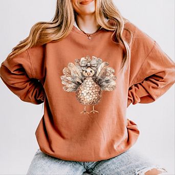 Sparkle Turkey - Women's Lightweight Garment Dyed Sweatshirt