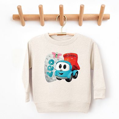 Leo the Truck Leo Name Distressed - Kids Toddler Graphic Sweatshirt