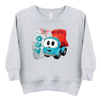 Leo the Truck Leo Name Distressed - Kids Toddler Graphic Sweatshirt