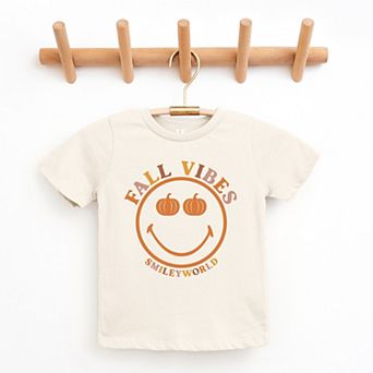 SmileyWorld Fall Vibes - Youth Short Sleeve Graphic T-Shirt