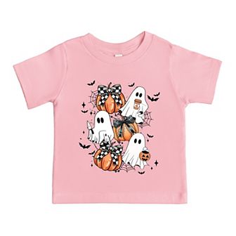 Coquette Ghost Collage - Toddler Short Sleeve Graphic T-Shirt