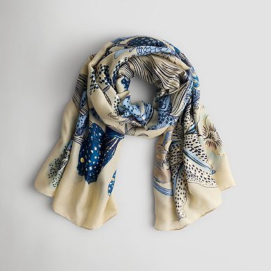 Cejon™ Paradise Floral Shine Oblong Scarf