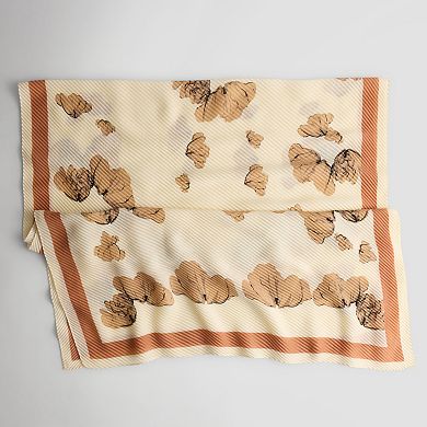 Cejon™ Floral Pleated Oblong Scarf