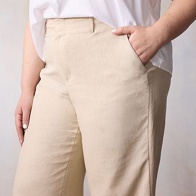 Plus Size LC Lauren Conrad Elastic Back Drape Trousers