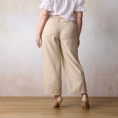 Plus Size LC Lauren Conrad Elastic Back Drape Trousers