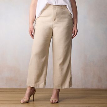 Plus Size LC Lauren Conrad Elastic Back Drape Trousers