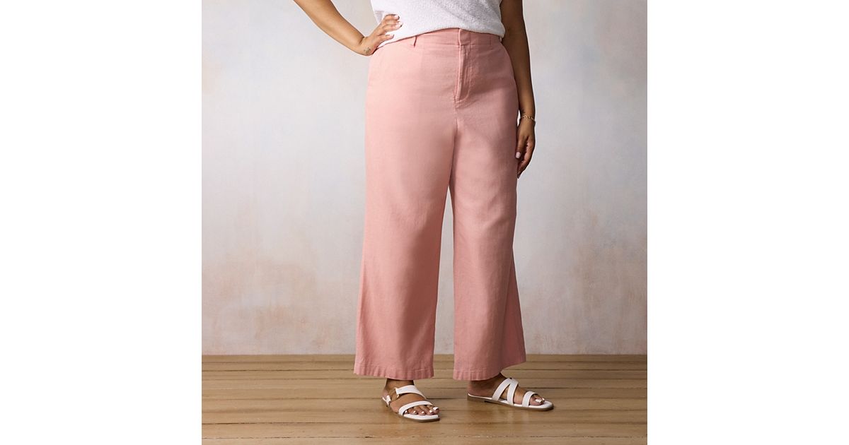 plus size pink dress pants Women's Pink Plus-Size Pants & Leggings