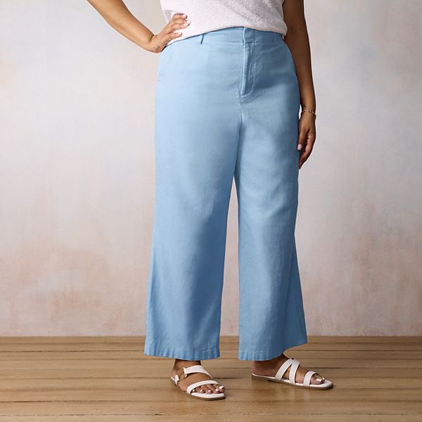 Plus Size LC Lauren Conrad Elastic Back Drape Trousers