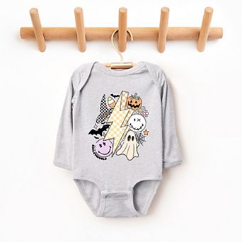 SmileyWorld Lightning Bolt Halloween - Long Sleeve Bodysuit