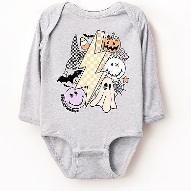 SmileyWorld Lightning Bolt Halloween - Long Sleeve Bodysuit