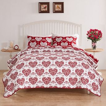 Greenland Home Fashions Lovebirds Coverlet Set with Shams