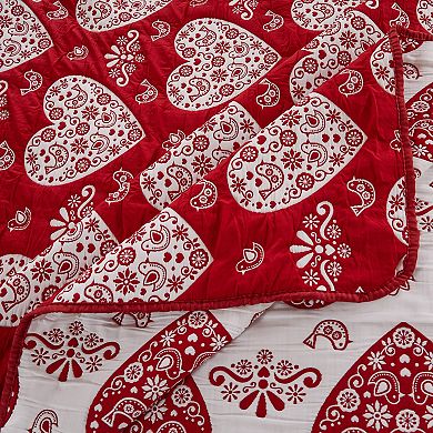 Greenland Home Fashions Lovebirds Coverlet Set with Shams