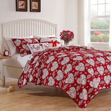Greenland Home Fashions Lovebirds Coverlet Set with Shams