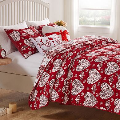 Greenland Home Fashions Lovebirds Coverlet Set with Shams