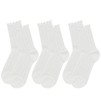 Women's Adorable Ruffled Lace-Up Socks Wicking Cotton for Casual Comfort 3 Pairs