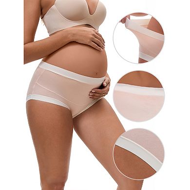 Women's Maternity Full Coverage Briefs High Waisted Elasticity Invisible Panties