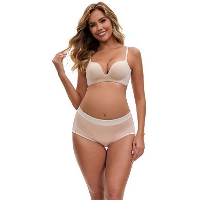 Women's Maternity Full Coverage Briefs High Waisted Elasticity Invisible Panties