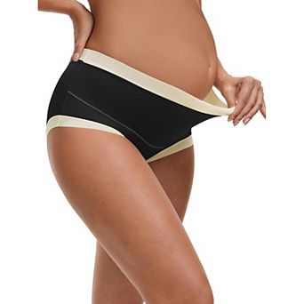 Women's Maternity Full Coverage Briefs High Waisted Elasticity Invisible Panties