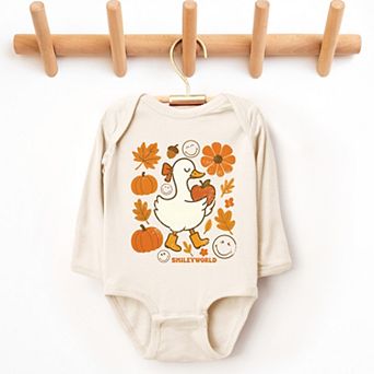 SmileyWorld Goose Autumn - Baby Long Sleeve Bodysuit