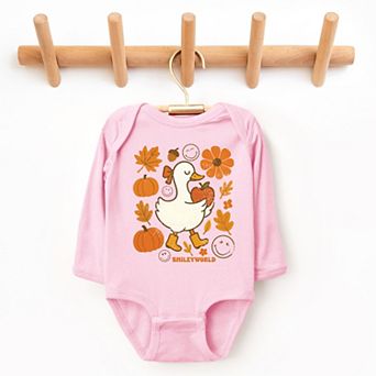 SmileyWorld Goose Autumn - Baby Long Sleeve Bodysuit