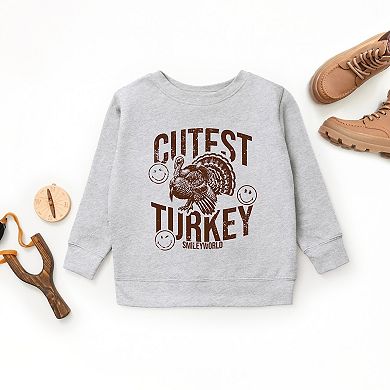 SmileyWorld Cutest Turkey Distressed - Youth Graphic Sweatshirt