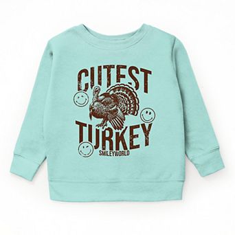 SmileyWorld Cutest Turkey Distressed - Youth Graphic Sweatshirt