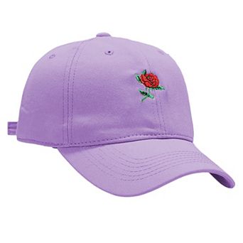 Women's Baseball Cap with Rose Embroidery