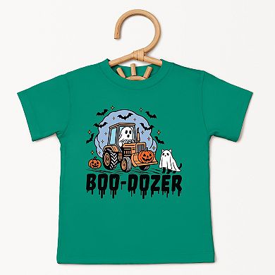 Boo-Dozer Ghost - Toddler Short Sleeve Graphic T-Shirt