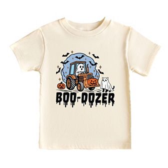 Boo-Dozer Ghost - Toddler Short Sleeve Graphic T-Shirt