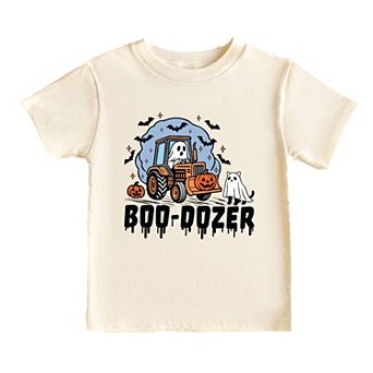 Boo-Dozer Ghost - Toddler Short Sleeve Graphic T-Shirt