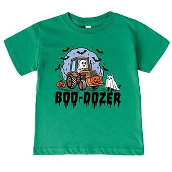 Boo-Dozer Ghost - Toddler Short Sleeve Graphic T-Shirt