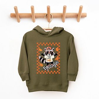 Happy Fall Racoon Skater - Toddler Hoodie