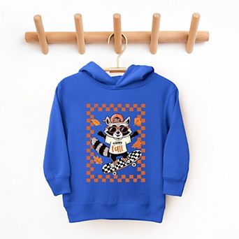 Happy Fall Racoon Skater - Toddler Hoodie