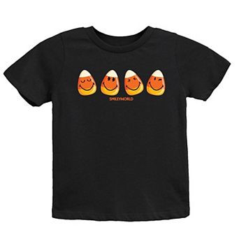 SmileyWorld Candy Corn Smiles - Youth Short Sleeve Graphic T-Shirt